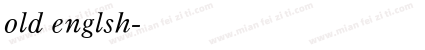 old englsh字体转换